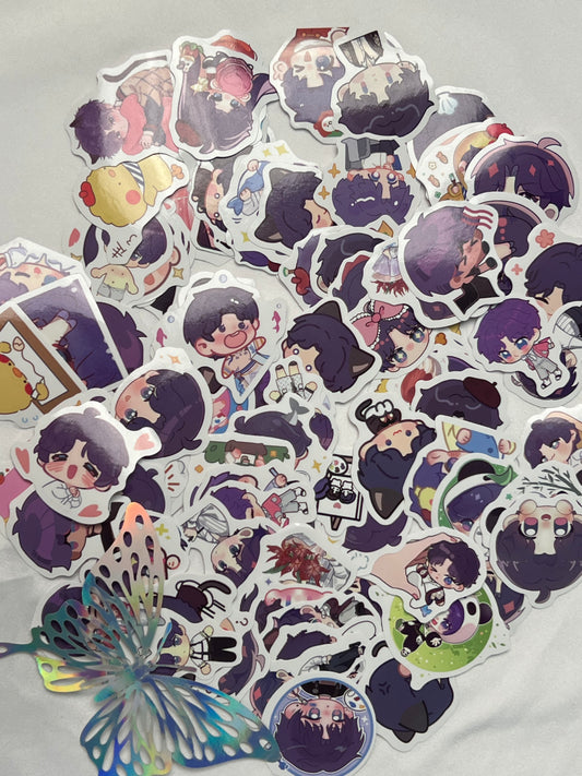 *[Love and Deepspace] Chibi Stickers 100 pcs - Xavier/Zayne/Rafayel/Sylus/Caleb