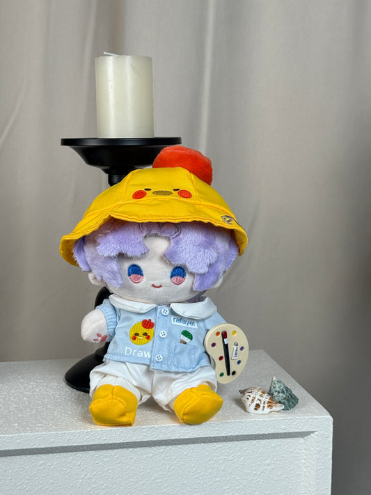 [Love and Deepspace] Rafayel 20cm Plush Doll Artsy Birb Outfit (Hat+Top+Bottom+Shoes+Artboard)