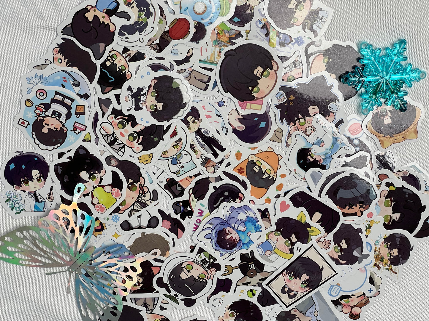 *[Love and Deepspace] Chibi Stickers 100 pcs - Xavier/Zayne/Rafayel/Sylus/Caleb