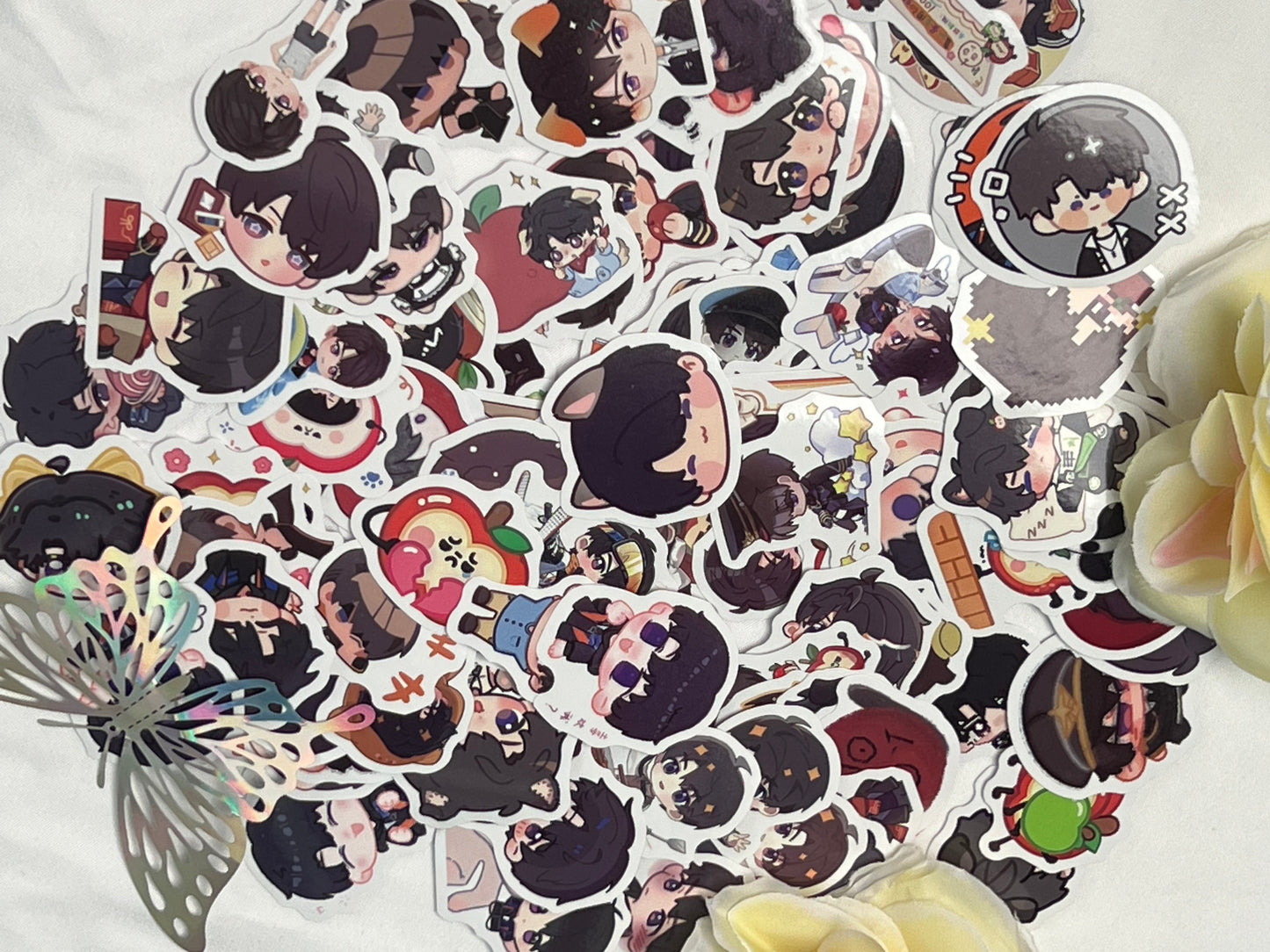 *[Love and Deepspace] Chibi Stickers 100 pcs - Xavier/Zayne/Rafayel/Sylus/Caleb