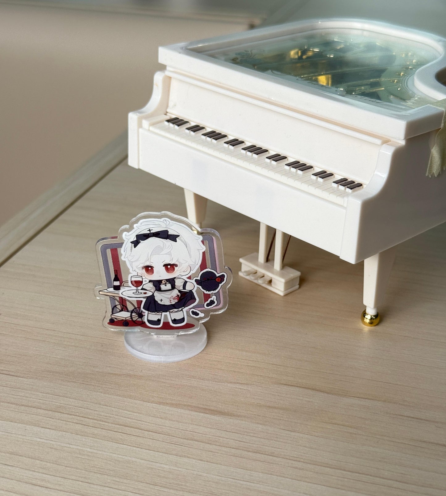 [Love and Deepspace] Maid Outfit Cosplay Chibi Acrylic Standee - Xavier/Zayne/Rafayel/Sylus/Caleb