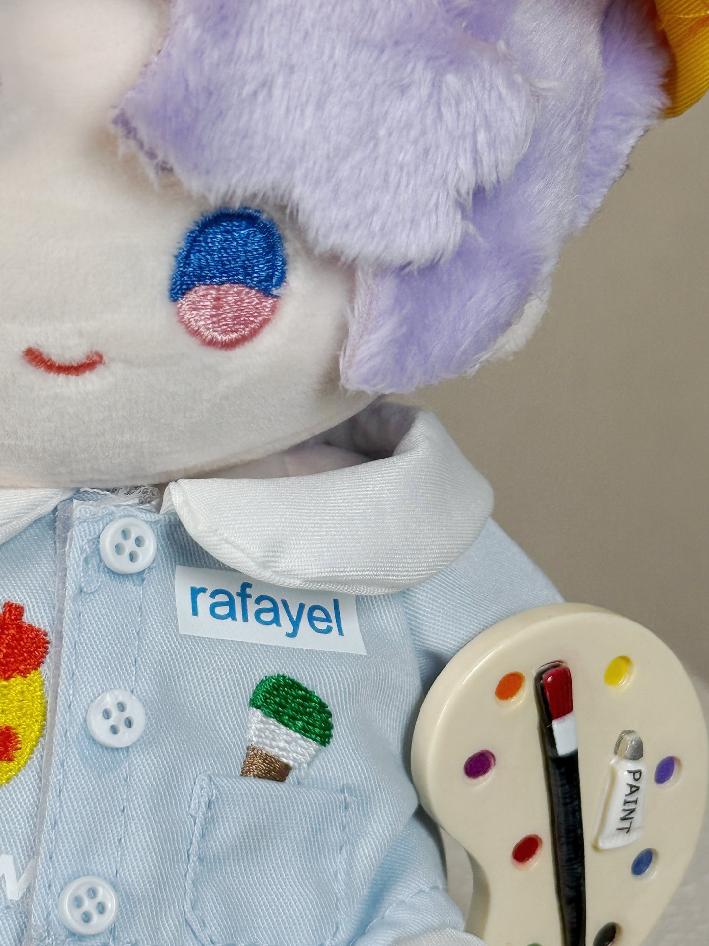 [Love and Deepspace] Rafayel 20cm Plush Doll Artsy Birb Outfit (Hat+Top+Bottom+Shoes+Artboard)