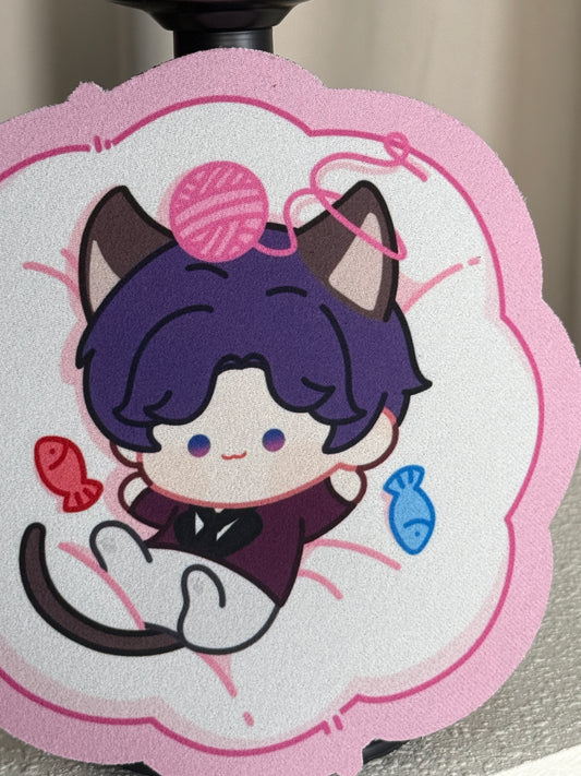 [Love and Deepspace] Round Mouse Pad, Yes Cat Caretaker Event - Xavier/Zayne/Rafayel/Sylus