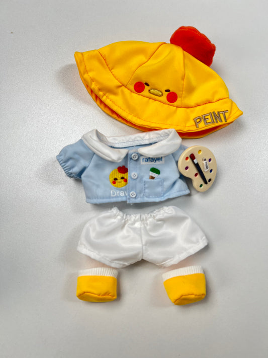 [Love and Deepspace] Rafayel 20cm Plush Doll Artsy Birb Outfit (Hat+Top+Bottom+Shoes+Artboard)