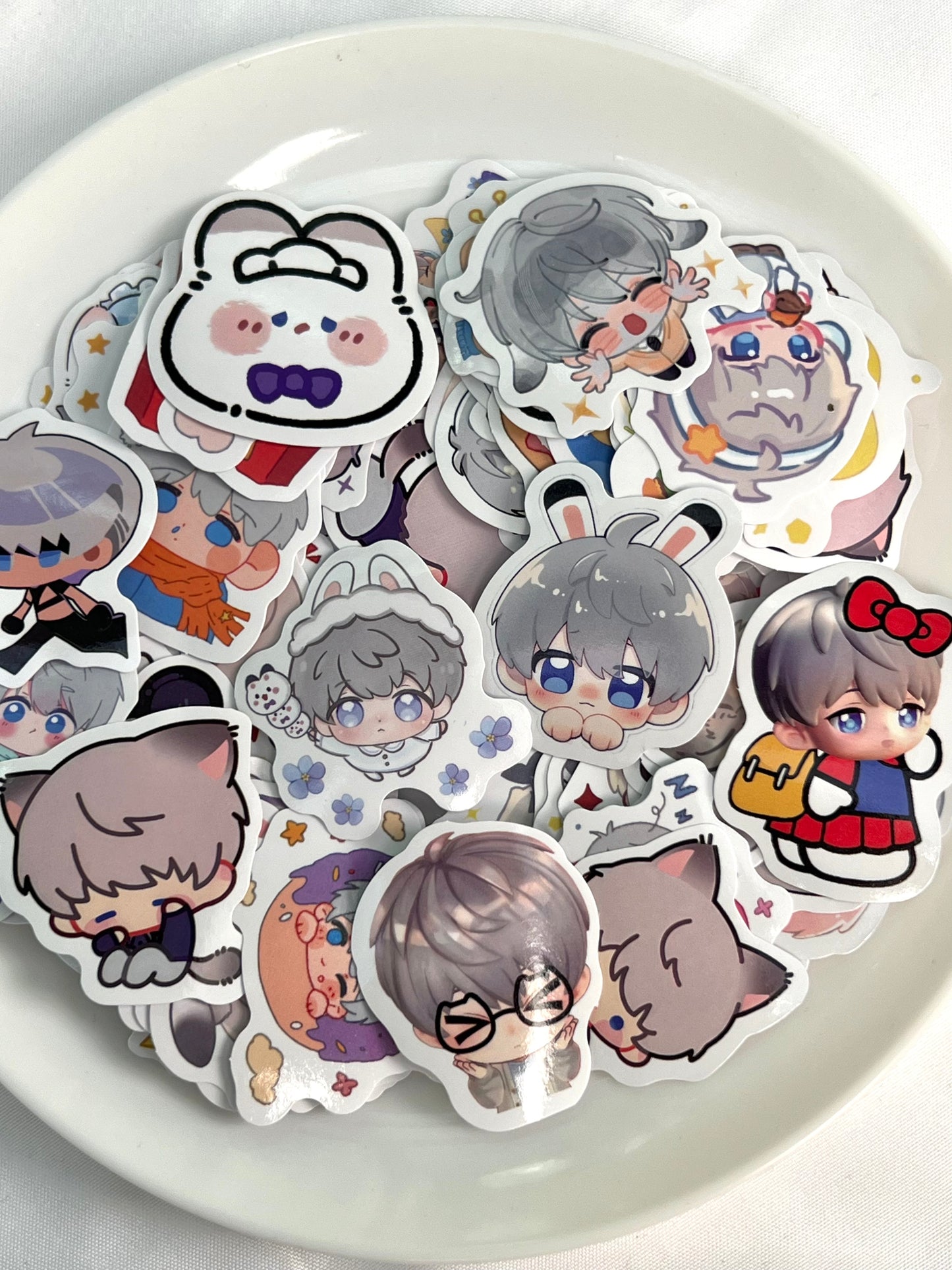 *[Love and Deepspace] Chibi Stickers 100 pcs - Xavier/Zayne/Rafayel/Sylus/Caleb