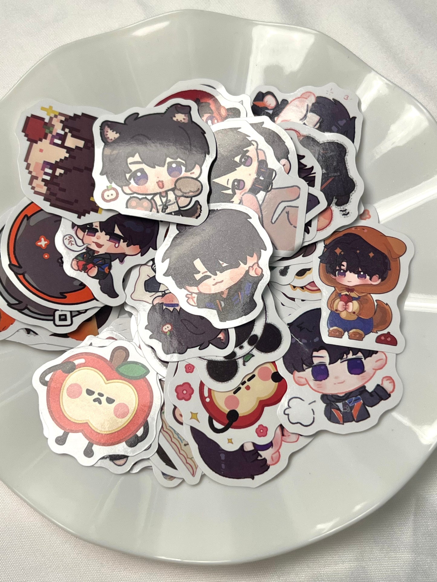 *[Love and Deepspace] Chibi Stickers 100 pcs - Xavier/Zayne/Rafayel/Sylus/Caleb