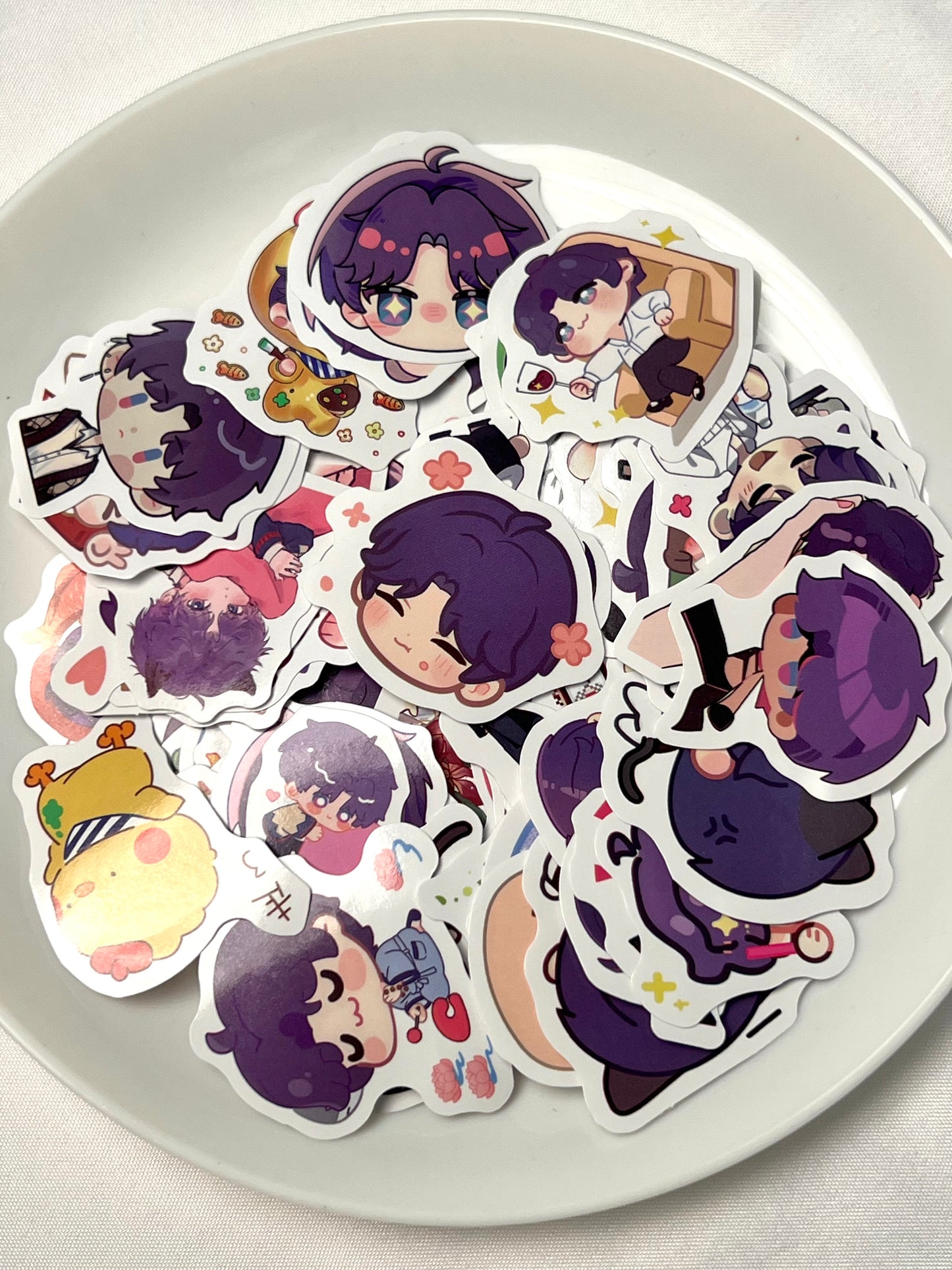 *[Love and Deepspace] Chibi Stickers 100 pcs - Xavier/Zayne/Rafayel/Sylus/Caleb